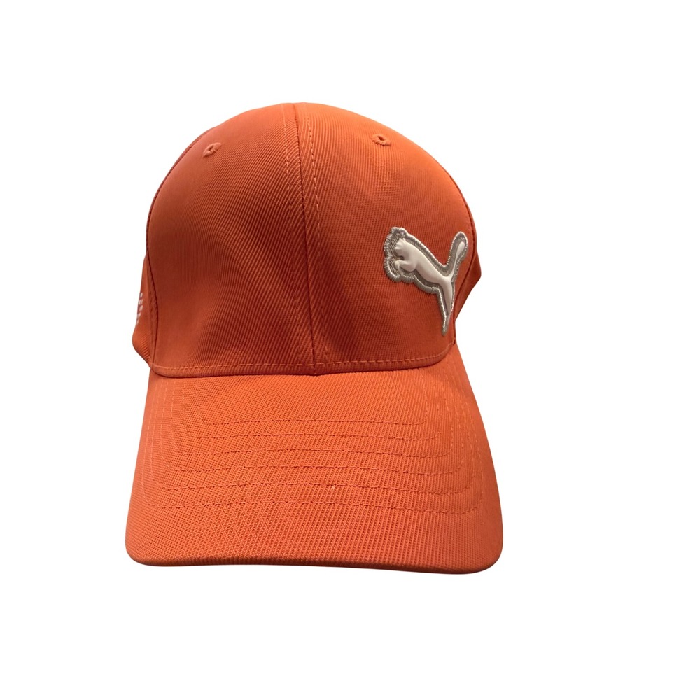 Puma Flexfit Golf Baseball Cap Orange S M‎ Athletic Adjustable